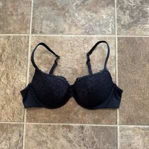 Skims Fits Everybody Lace Pushup Bra Onyx Size 36A